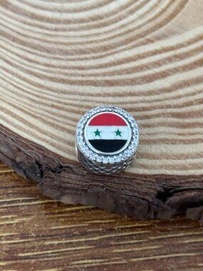 Pandora Syria Flag Bead S925 Silver Charm